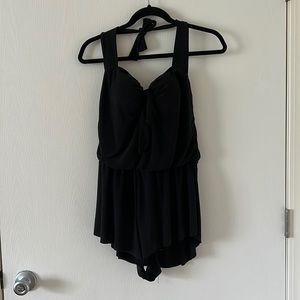 Aqua Green Romper-Style swimsuit GUC